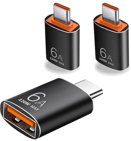 USB C to USB Adapter (3 Pack), Type C to USB 3.1 OTG Adapter for Smartphones, Laptops, Tablets - Compatible with MacBook Pro, Samsung Galaxy S20, S21, S22 and More Type C Devices