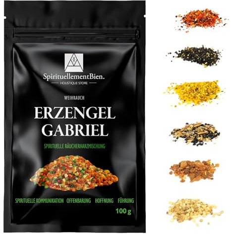 Incenso Arcangelo San Gabriele resina Sacra e Autentica in grani da 100g per Fumigazione, Brucia Essenze o Incensiere – Comunicazione spirituale, Rivelazione, Speranza, Guida –