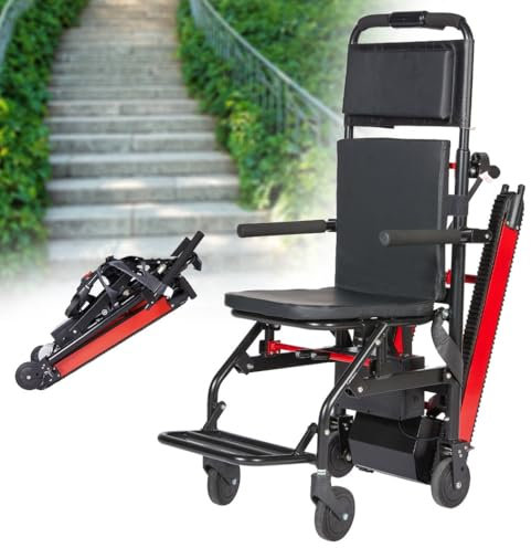 DGHKB Monte-Escaliers Électriques,Fauteuil Roulant Électrique,Monte-Escalier Portable,Fauteuil Roulant Monte-Escalier,Aide À La Marche pour Adultes Handicapés Et Personnes Âgées 13ah