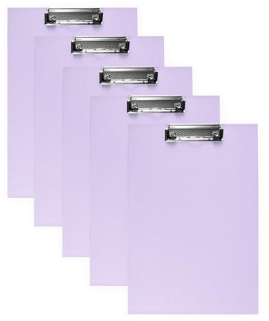 10 Stück DIN A4 Klemmbretter Schreibbrett Schreibunterlage Klemmmappe Schreibplatte (Flieder)