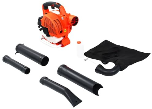Generico Soffiatore per Foglie 3 in 1 a Benzina 26 CC Arancione,Arancione,7.1kg,146884