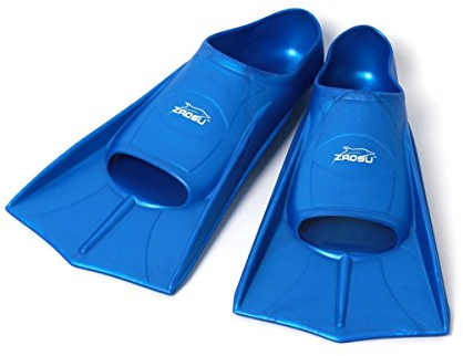 ZAOSU Unisex Training Fins | Kurzflossen für Erwachsene und Kinder fürs Training im Schwimmen, Größe:37/38, Farbe:blau