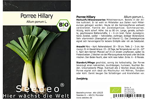 Seedeo® Porree „Hilary“ (Allium porrum L.) ca.150 Samen BIO