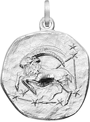 trendor Sternzeichen Steinbock 925 Silber 20 mm Anhänger Tierkreiszeichen für Damen, Herren und Kinder, 08453-01