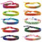 TONAUP Böhmische Gewebte Armbänder, Handgefertigt Verstellbar Freundschaftsarmbänder, Geflochtenes Wickelarmband Armband für Damen Herren Handgelenk Fußkettchen (Bunte 10-Farben)