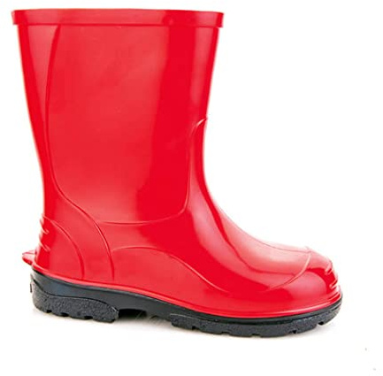 Lemigo Bambini Stivali da Pioggia Ragazzi Ragazze Scarpe di Gomma Elza (Rosso, numeric_21)