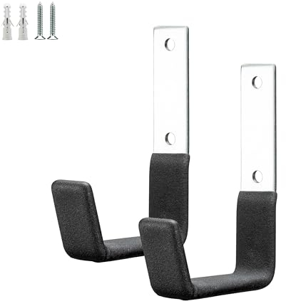 PYBTOOL Gancio di utilità per garage da parete, Heavy Duty Garage Storage Utility Hooks, Garden Tool Organizer, Steel Wall Mount Hooks (Small 9 x 12 cm)