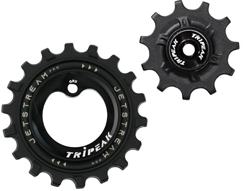 TRiPEAK Set di pulegge per ruota jockey con cuscinetto ceramico sovradimensionato 11/18T per deragliatore posteriore Shimano GRX RD-RX812/817 Serie 11 velocità, colore nero