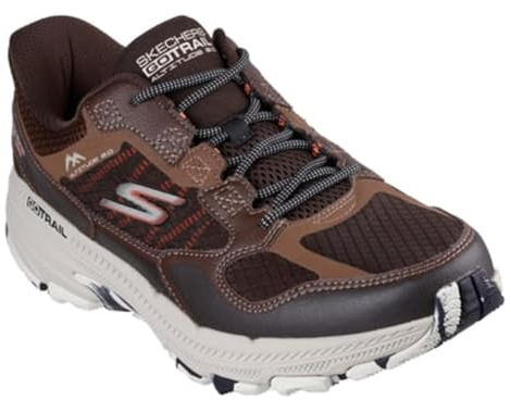 Skechers GO Run Trail Altitude 2.0 Ravine para mujer, Tela de piel marrón y naranja, 48.5 EU