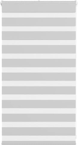 vidaXL Zebrarollo Hellgrau 70x100 cm Stoffbreite 65,9 cm Polyester, Zebra-Rollo, Doppelrollo, Zebra-Jalousie für Fenster, Doppelrollo, Zebra-Rollo