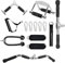 WUDLEP 10Pcs Cable Machine Attachments, LAT Pull Down Accessories for Home Gym, Weight Cable Pulley System, Tricep Workout LAT Pulldown Bar Equipment for Home Gym, Silver