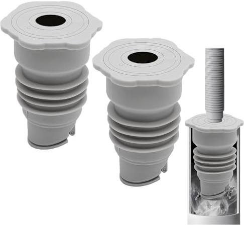 JOZMMZEOOA 2 Piezas Sello de Tubería de Drenaje Lavadora,35-40mm Silicona Tubo Sellado Desodorante Gris Sello da Tubería Lavadora,para Sellos da Alcantarillado Tuberíe Cocina Lavador