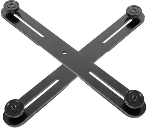 Toddmomy Supporto Doppio per Flash e Microfono Barra Regolabile, Staffa di Estensione per Microfono e Torcia, Set 2 Pezzi Antiruggine per Accessori Fotografici e Videomaking