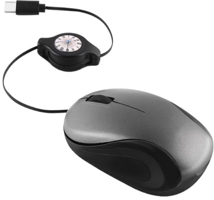 Resemöss Tyst ergonomisk PC | Portabel upprullningsbar -mus Datortillbehör Laptoptillbehör Kvinnor Män Hemma Företag Flygplan Kontor Skrivbord Spelare