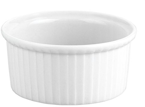 Pillivuyt Porcelain 4-Cup, 5-3/4-Inch Deep Classic Pleated Souffle Dish
