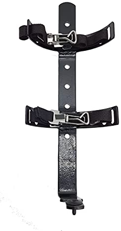 Andris Support pour extincteurs 6 kg (pour voitures et camions) en acier laqué avec 2 bandes de serrage, Rouge