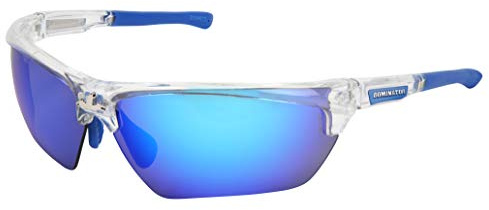MCR Safety DM1328B Dominator DM3 Safety Glasses with Blue Diamond Mirror and Clear Frame