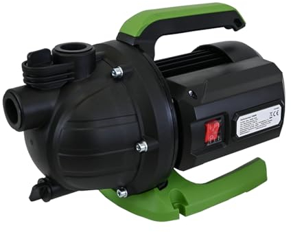 TRUTZHOLM Gartenpumpe 600 W 3000 l/h Förderhöhe 43 m Förderdruck max. 4,4 bar 1 Anschluss Jetpumpe Druckpumpe Saugpumpe zur Gartenbewässerung inkl. praktischem Handgriff und stabilem Pumpenfuß