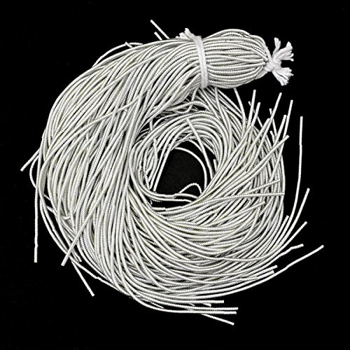 Filo francese per creazione di gioielli e ricami, 1,5 mm, finitura a spirale, colore argento (100 grammi)