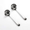 Wenkoni Kleine Suppenkelle, Soßenkelle, Soßenkelle, Suppenlöffel, Schöpflöffel, 2 Stück, SUS 304, nicht magnetischer Edelstahl, 19,3 cm, runde Schöpflöffel (Farbe: Silber).