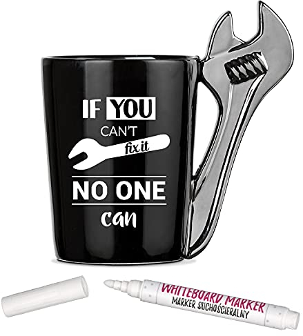 Froster Mug Bricoleur, Anse en Forme de Clé à Molette, Mug avec Anse en Forme d'outil, Cadeau pour Homme