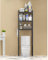 WPT Toilettenregal 3 Ebenen, Edelstahl WC Regal Über die Toilette 50cm breit, Freistehendes Waschmaschinenregal mit Haken, Hohe Beanspruchung Toiletten Regal, Platzsparend, Industrieller Stil, Schwarz
