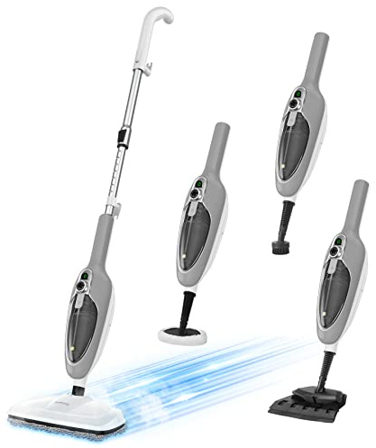 Steam Mop - 10-in-1 MultiPurpose Handheld Steam Cleaner Detachable Floor Steamer for Hardwood/Tile/Laminate Floors Carpet with 11 Accessories for Whole Home Use.