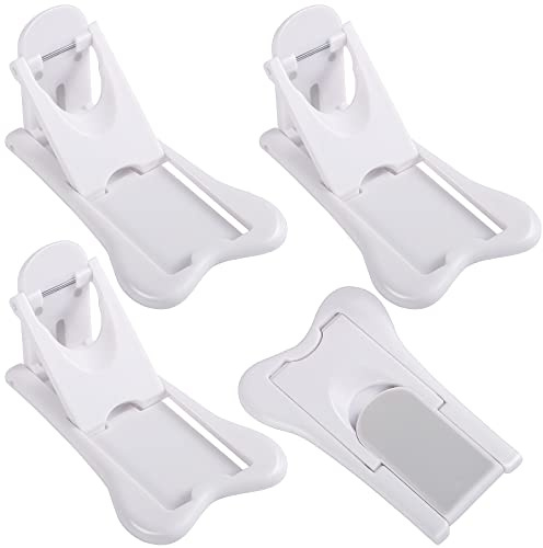 4 Pezzi Bambini Blocca Porta Scorrevole, Serratura di Sicurezza per Finestra Autoadesiva Senza Perforazione, Fermaporta Scorrevole per Bambini Uso Porta Finestra Armadio