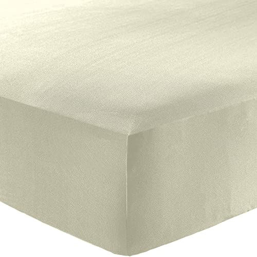 Erwin Müller Spannbettlaken Landsberg Microfaser Interlock-Jersey Natur Größe 90x190 cm - 100x200 cm