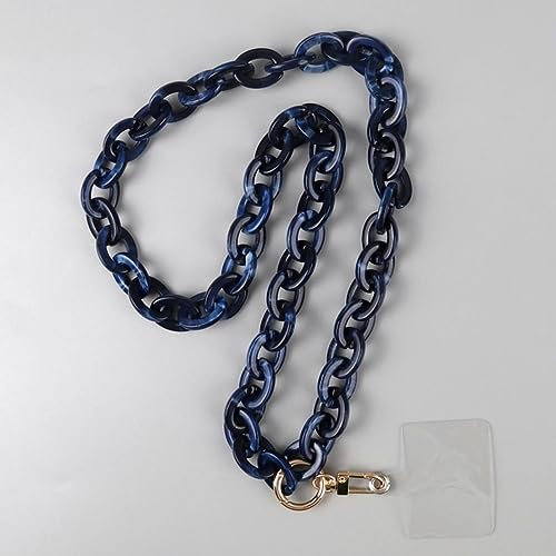 QQLADY Cadena de eslabones acrílicos Coloridos para teléfono móvil, cordón de 80cm para Colgar en el Cuello, Fundas para teléfono móvil, Cadenas, Accesorios de Correa, joyería para Mujer