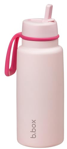 b.box Isolierte Flip-Top Wasser und Trinkflasche 1 L | Trinkflasche Edelstahl, Dreiwandig | Hält Getränke bis zu 46 Stunden Kalt | 1 L