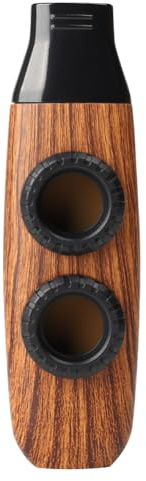 Kexpery Pequeño instrumento musical Kazoo portátil, simple, regalo profesional para niños, adultos, principiantes (marrón claro)
