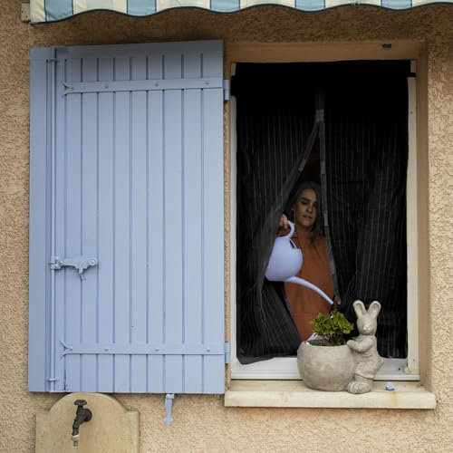 WERKA PRO Moustiquaire aimantée Noire pour fenêtre 80 x 130 cm