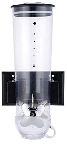 gbhjsiim Practical muesli Dispenser Cornflake Dispenser Cereal Dry Food Dispenser Triple Dispenser with Wall Bracket, for muesli, cornflakes and Cereals .-A