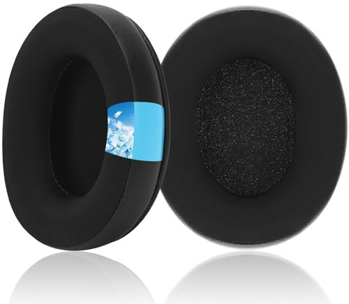Yizhet Almohadillas Auriculares Compatible con Kingston Cloud II & Cloud 2 Gaming Almohadillas Cascos de Repuesto en Cooling Gel, Seda Helada, Espuma, 1 Par, Negro