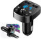 Trasmettitore FM Bluetooth Auto 5.0, 2 USB Port 5V/3.1 A Ricarica Rapida Adattatore Bluetooth, MP3 Audio Lettore Caricabatterie con LED Display, Chiamata Vivavoce, Supporto Chiavetta USB