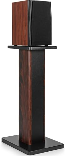 OUUTMEE Supporti per altoparlanti in legno da 60 cm (24 pollici) – Robusti supporti per altoparlanti HiFi per home cinema, Supporto universale per altoparlanti da pavimento con design riempibile di