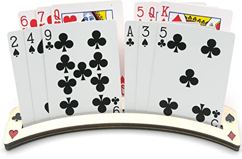 Brimtoy 2 x Wooden Playing Card Holders 19.5cms