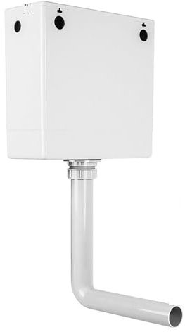 Back to Wall Compact Concealed Cistern Universal in-Wall Concealed Toilet Cistern Dual Flush 3/6 Litre with Chrome Cable Push Button BTW Water Saving Cistern