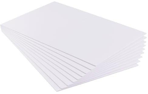 BENECREAT 8 Sheets 2mm A4 White Foam Expanded Sheet, for Signage Displays and Digital Screen Printing, 11.8x7.8inch
