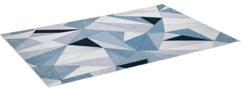 HOMCOM Alfombra de Salón con Base Antideslizante 230x160 cm Multicolor | Moderna, Terciopelo Diamante, Alfombra Geométrica