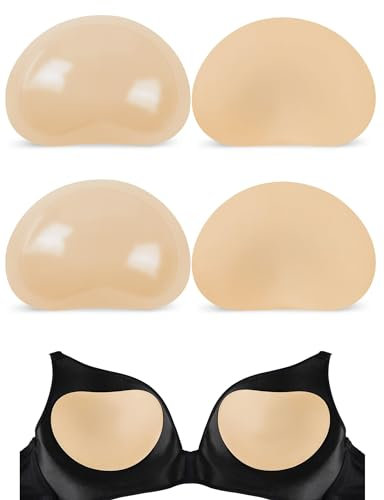 MELLIEX BH Einlagen Pads, 2 Paare Selbstklebende BH Pads Einlagen Einsätze Push Up Pads für Frauen, Mädchen