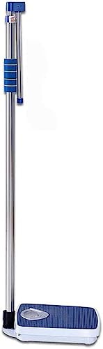 Pèse-personne analogique professionnel, pèse-personne mécanique, échelle de taille et de poids, tige de mesure de la hauteur (100 cm - 190 cm), cadran rotatif analogique, 130 kg / 286 lb