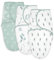 Soarwg Kids Pucksack Baby 0–3 Monate Swaddles Decke Babyschlafsack Pucktuch Neugeborene Wickeltuch Säuglinge Schlafsack, 100% Bio-Baumwolle für Kleinkinder, Unisex, Mädchen und Jungen 3er Pack (Grün)