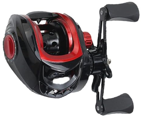 Mulinello da lancio - Mulinello da pesca Baitcaster a lancio lungo in metallo di alta qualità per acqua salata e dolce, rapporto di trasmissione 7,2:1, funzionamento leggero e