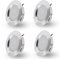 Faretti Led da Incasso per Cartongesso,4 Pezzi, 3W Faretti Led Soffitto, IP44 AC 220-230V Faretto LED Interno Alluminio Ultrasottili 15mm Per Luci Cucina Bagno Camper (Argento Bianco Caldo 3000K)