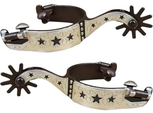 Lipfer 1 par ridsko sporrar western kolstål cowboy hästsporre utrustning för ridning träning cowboy sporrar för häst