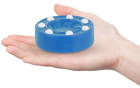 Kisangel Disco de Hockey sobre Patines Profesional Azul, Pelota para Entrenamiento y Competición, Material Resistente a Impactos para Superficies Lisas Interiores y Exteriores, Juego