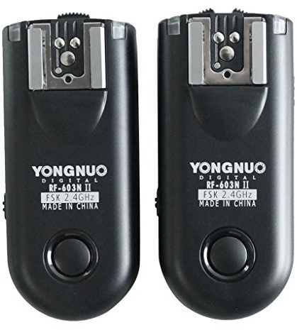 Yongnuo RF-603 N3 2.4GHz Wireless Flash Trigger/Wireless Shutter Release Transceiver Kit for Nikon D90/D3100/D5000/D7000