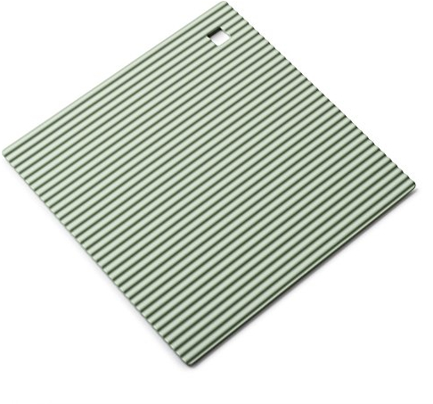 Zeal Silicone Trivet Mat Kitchen Worktop Protector for Hot Pots and Pans (18 x 18cm) – Heat Resistant Mat, Non Slip Square Trivet, Sage Green